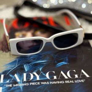 White Rectangle Sunglasses